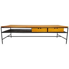 Beautiful Iron and Maple Coffee Table by Paul McCobb, 1950s