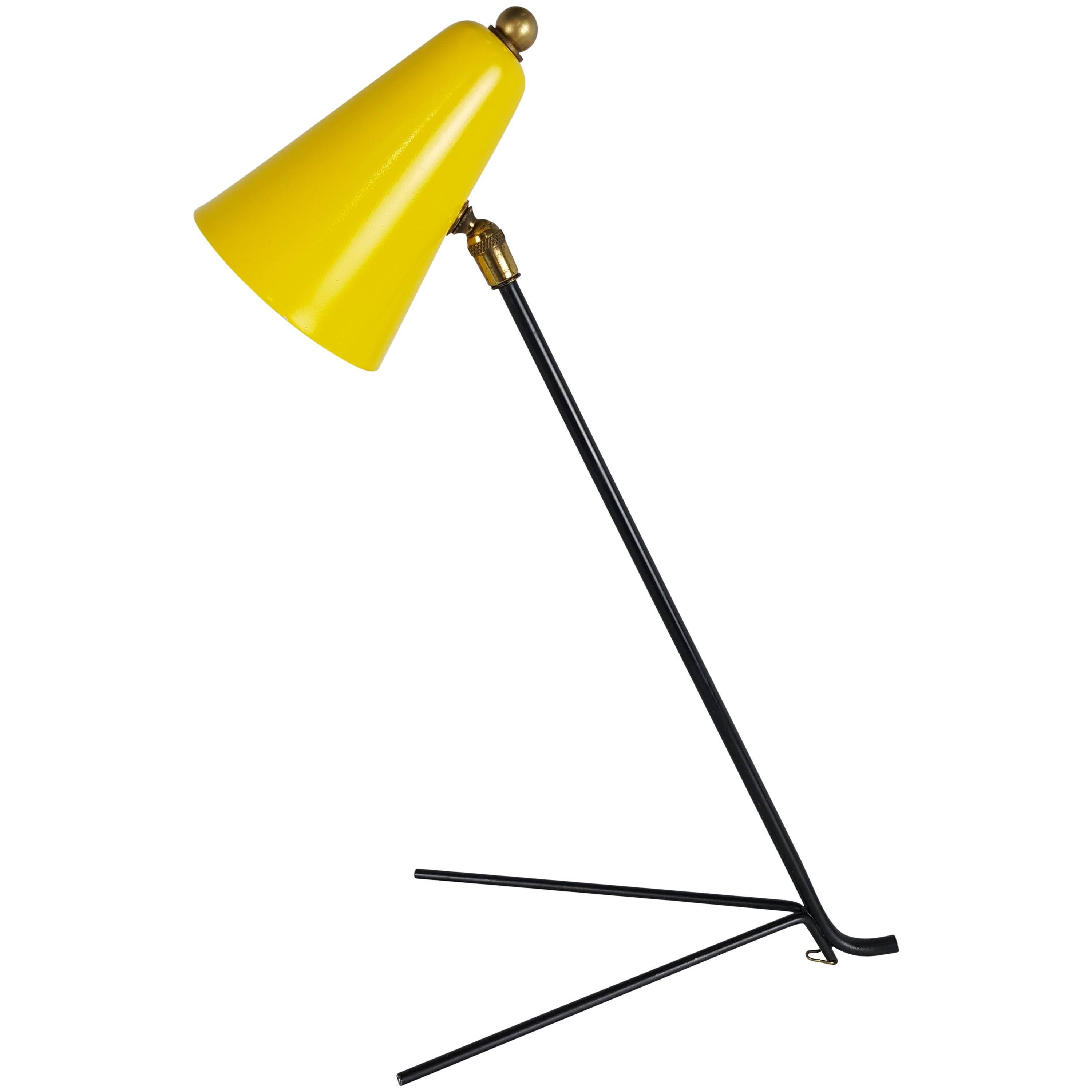 Enameled Desk Lamp in the Style of Serge Mouille, 1950s