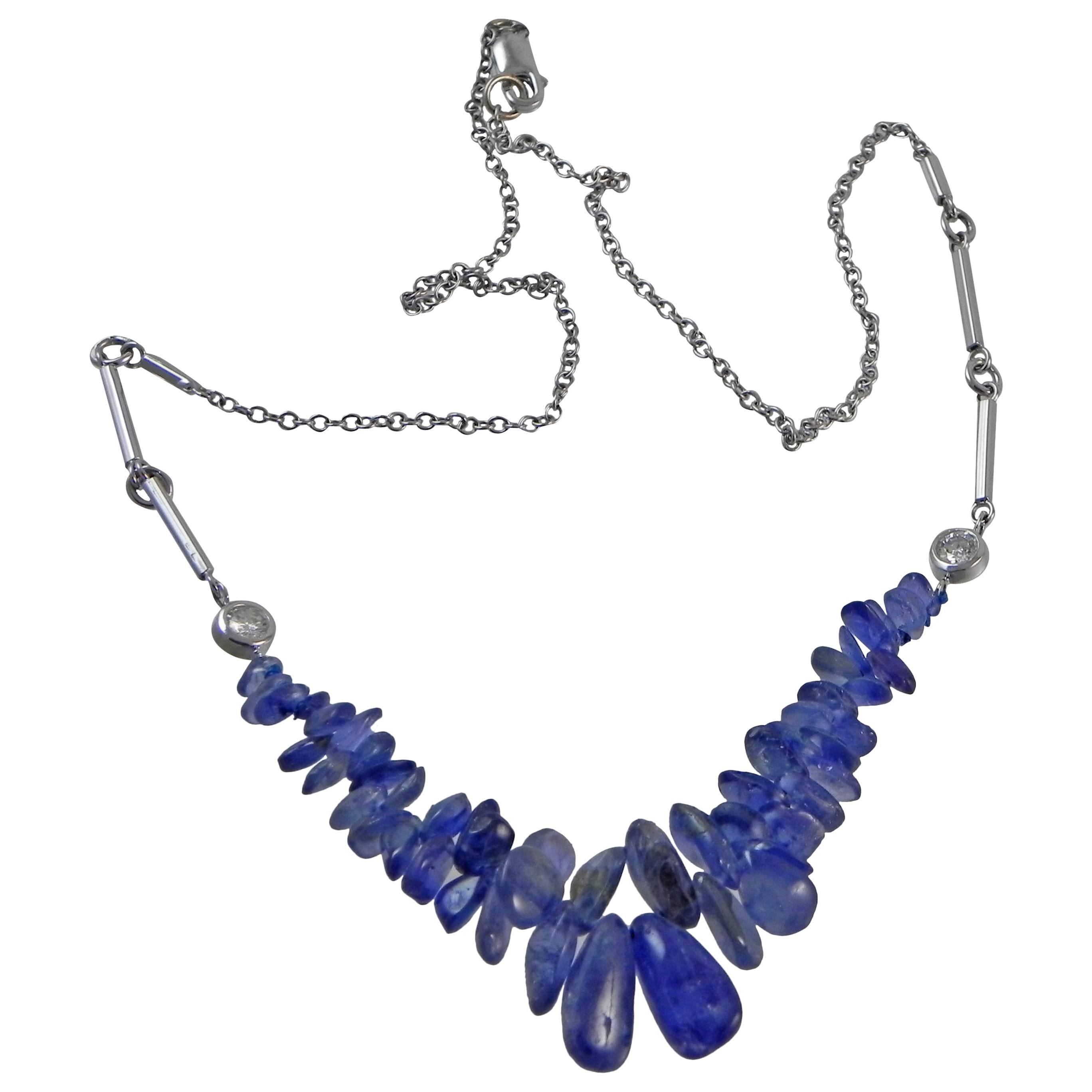 Natural River Tumble Ceylon Blue Sapphires from the 1940s Pendent Necklace For Sale