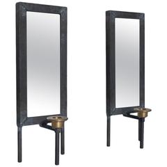 Pair of Candle Holders with Brass and Iron 7