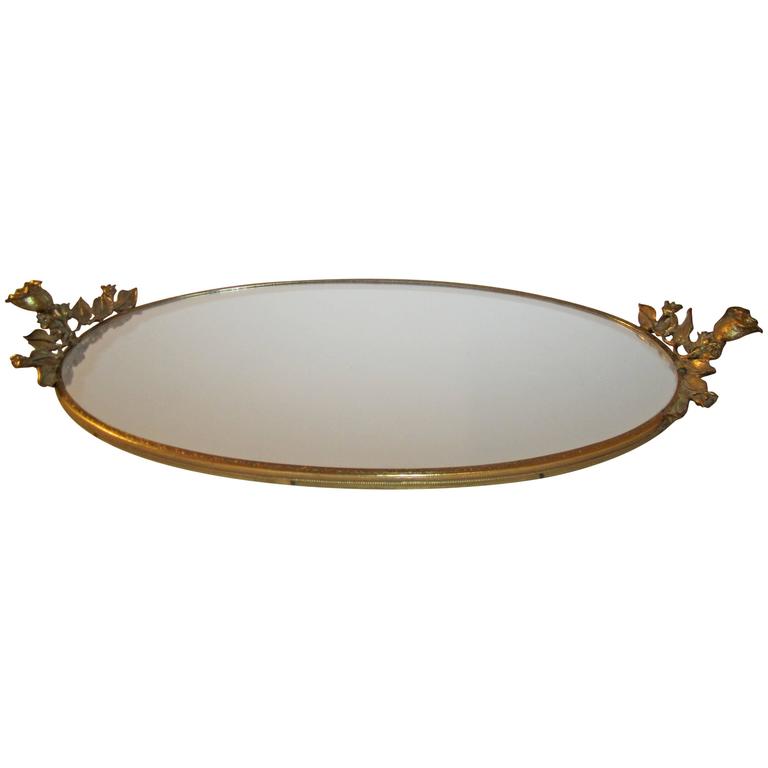 Brass and Mirror Vanity Tray, 1960s For Sale at 1stdibs