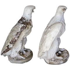 Pair of Cast Stone Garden Eagles 8