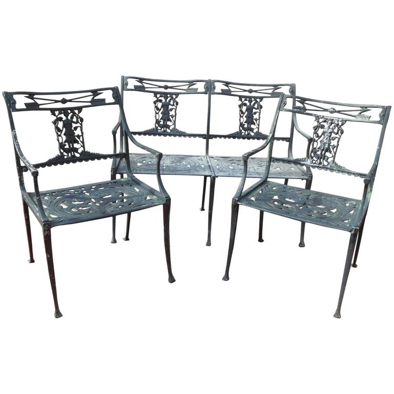 Vintage Molla Patio Set "Diana the Huntress" in Aluminum at 1stDibs