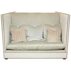 High-Backed Velvet Couch