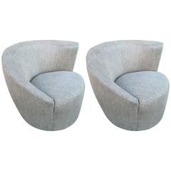 Pair of Nautilus Chairs by Vladimir Kagan for Directional