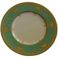 Set of Eleven Royal Worcester Presentation Green Dinner Plates