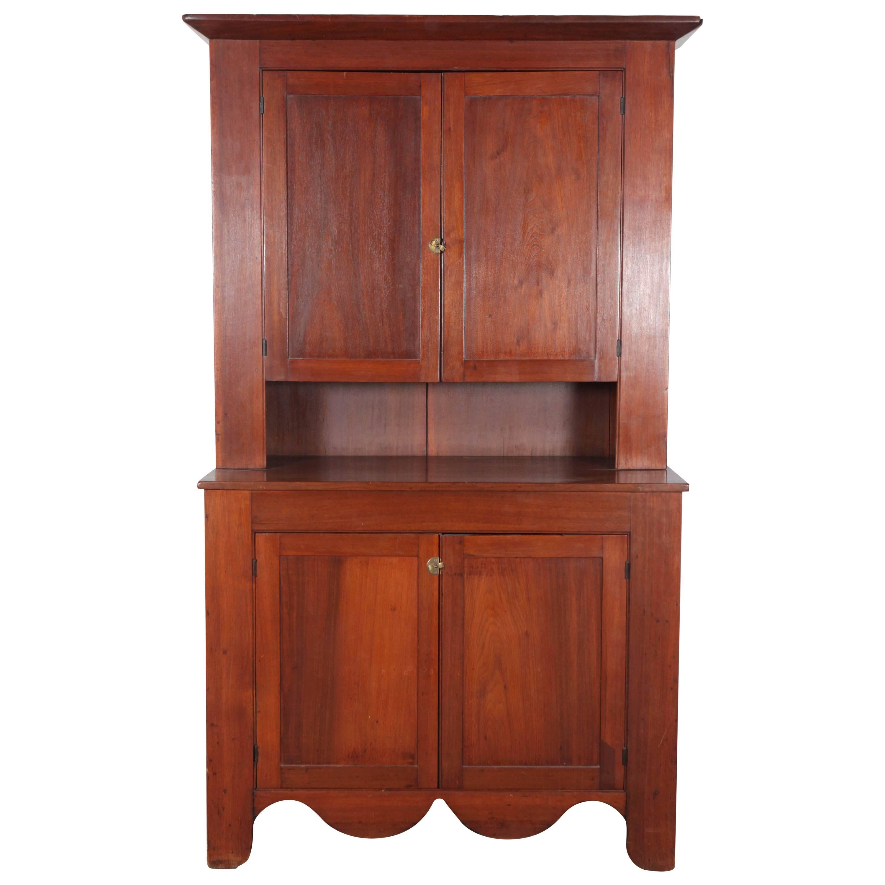 Cherry Wood Cabinet and Hutch
