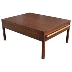 Elegant Table by Michael Taylor for Baker with Brass Hardware 3