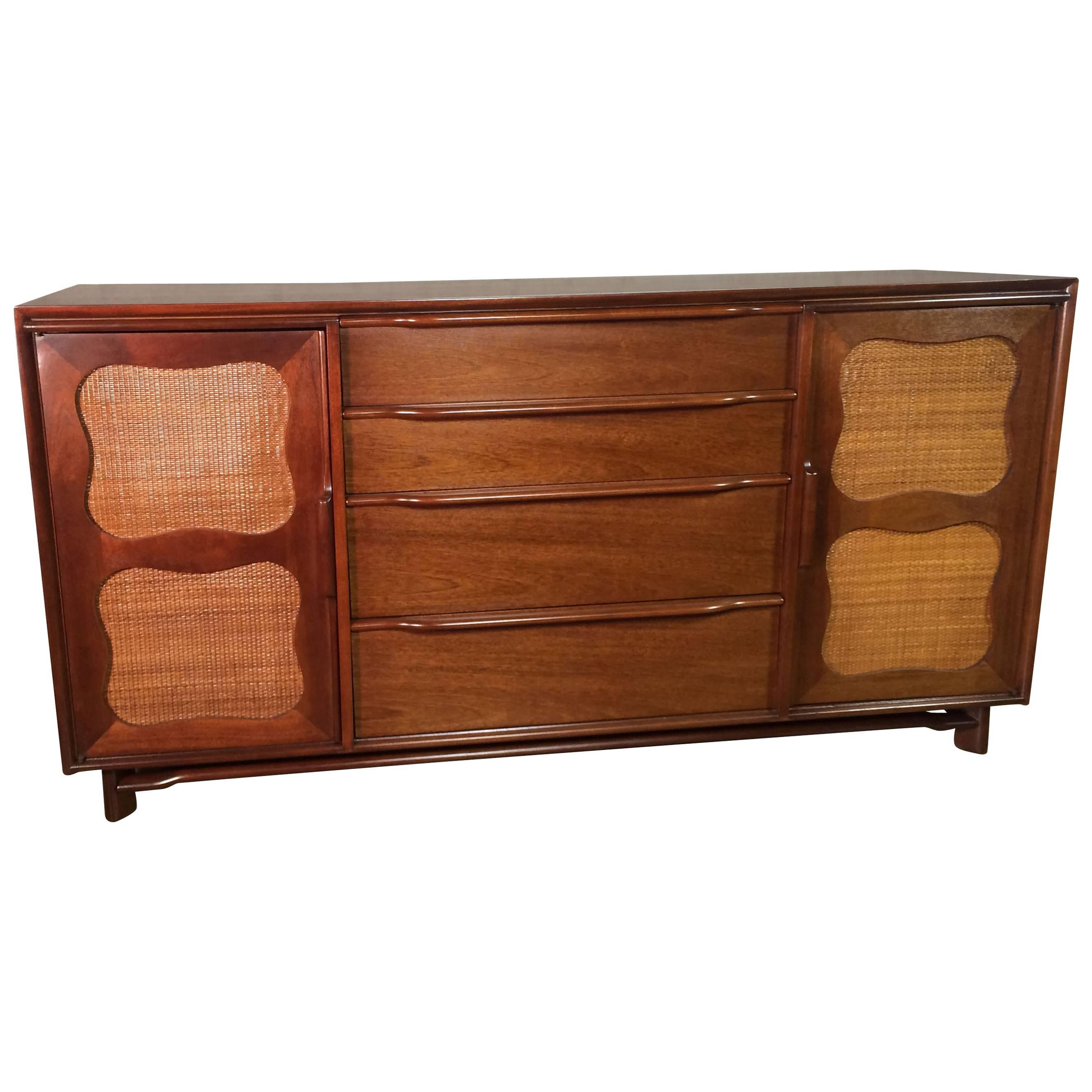 Mid -Century Mahogany Credenza by Hickory Manufacturing Company