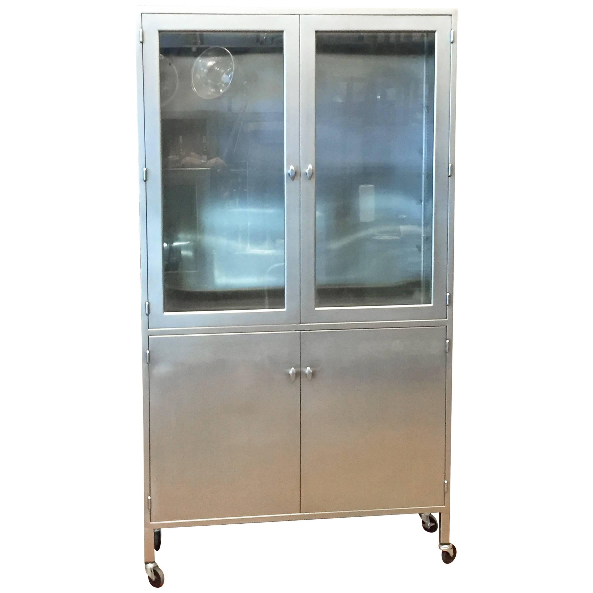Tall Steel Display Cabinet For Sale