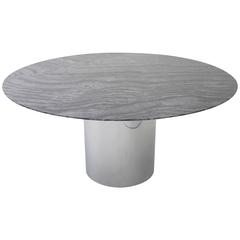 Knoll Dining Table with 60" Round Marble Top 