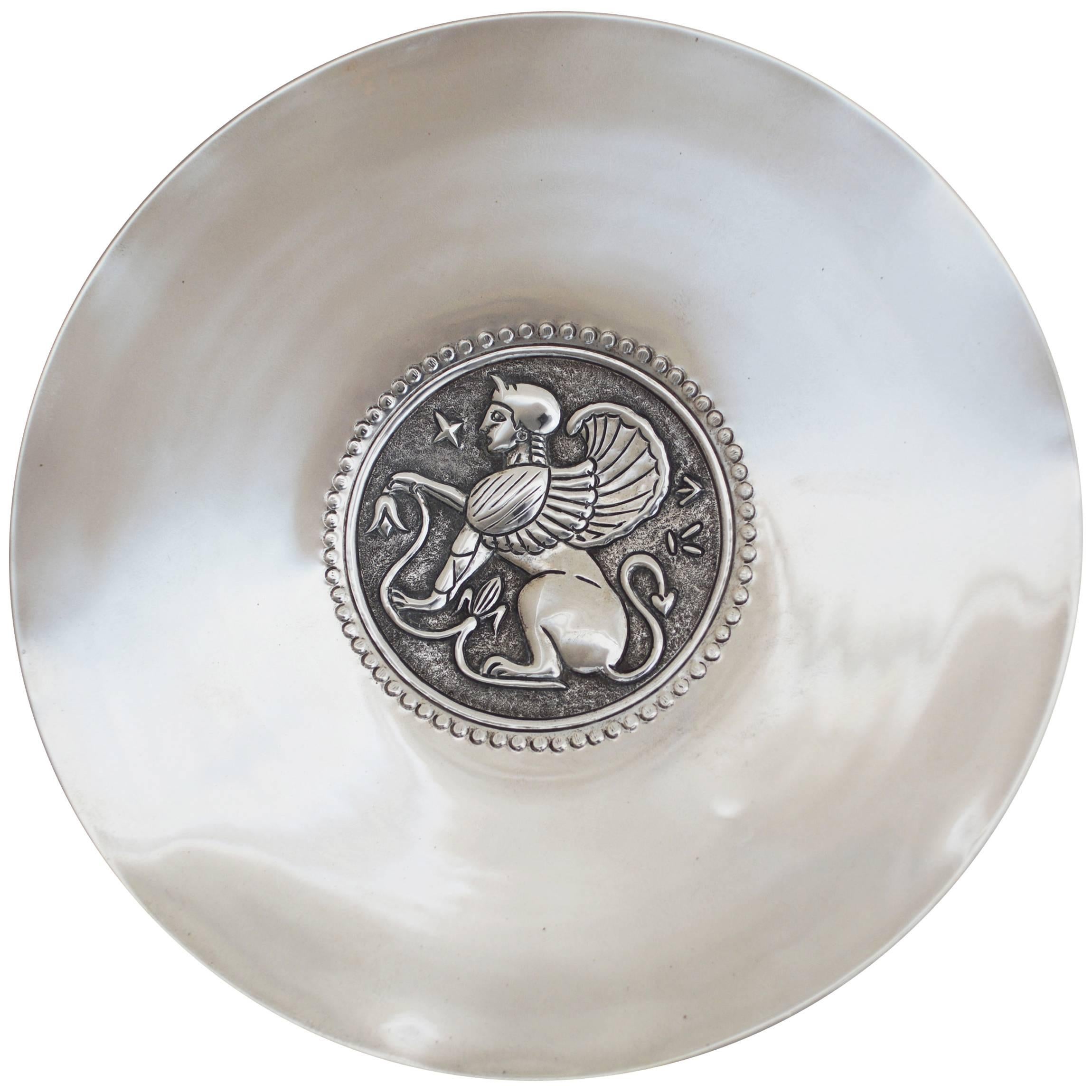 Plato de plata de G. Stephanides Hijo Chipre en venta