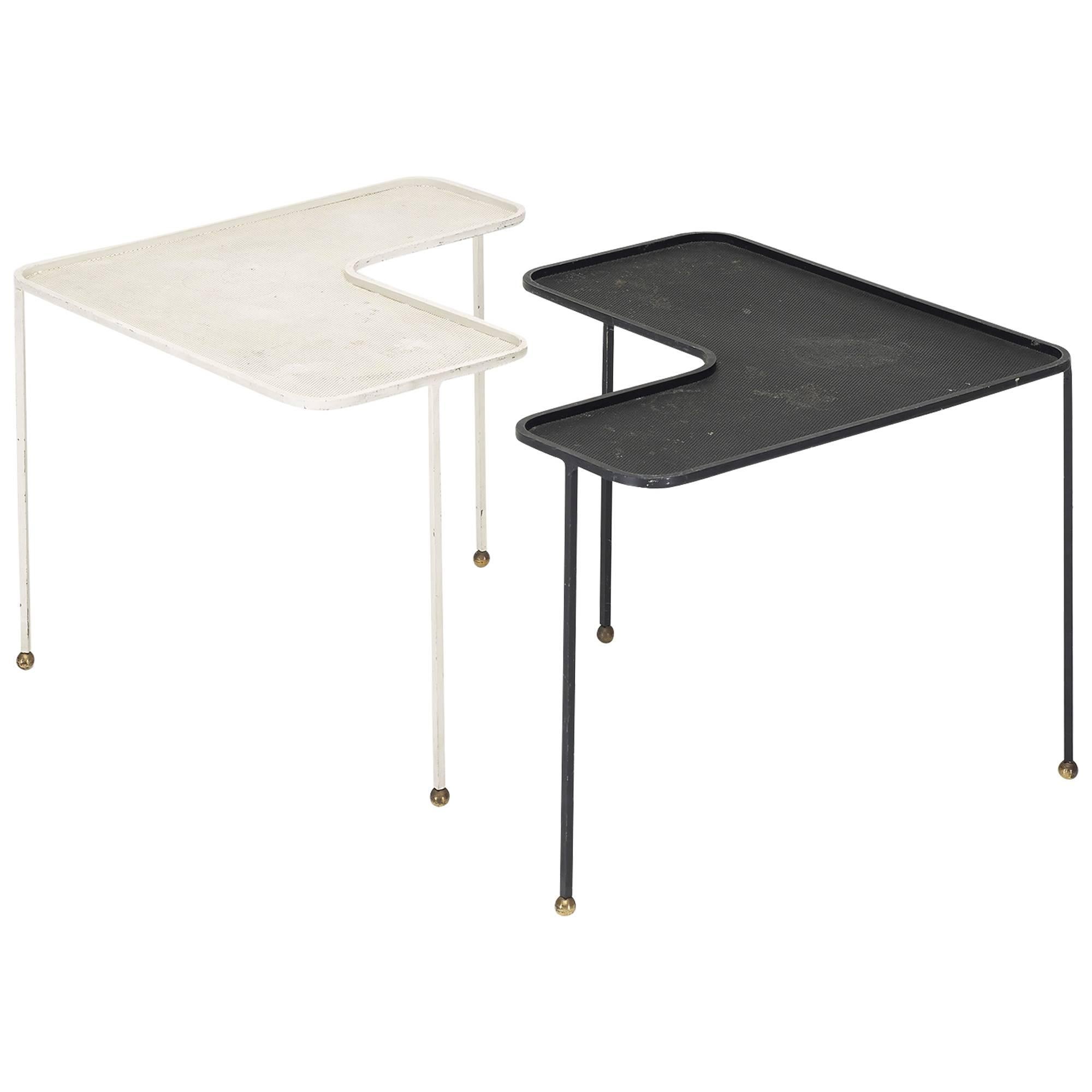 Domino Tables, Pair by Mathieu Matégot for Atelier Matégot