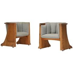 Gannett Boardroom Chairs, Pair by Wendell Castle