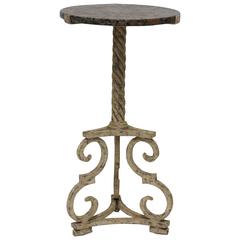 Hand Wrought Iron Side Table