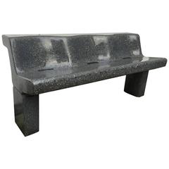 Friso Kramer Polished Black Terrazzo Prototype "Bink" Bench 1993 10