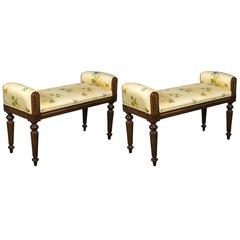 Pair of Louis XVI Style Custom Quality Benches