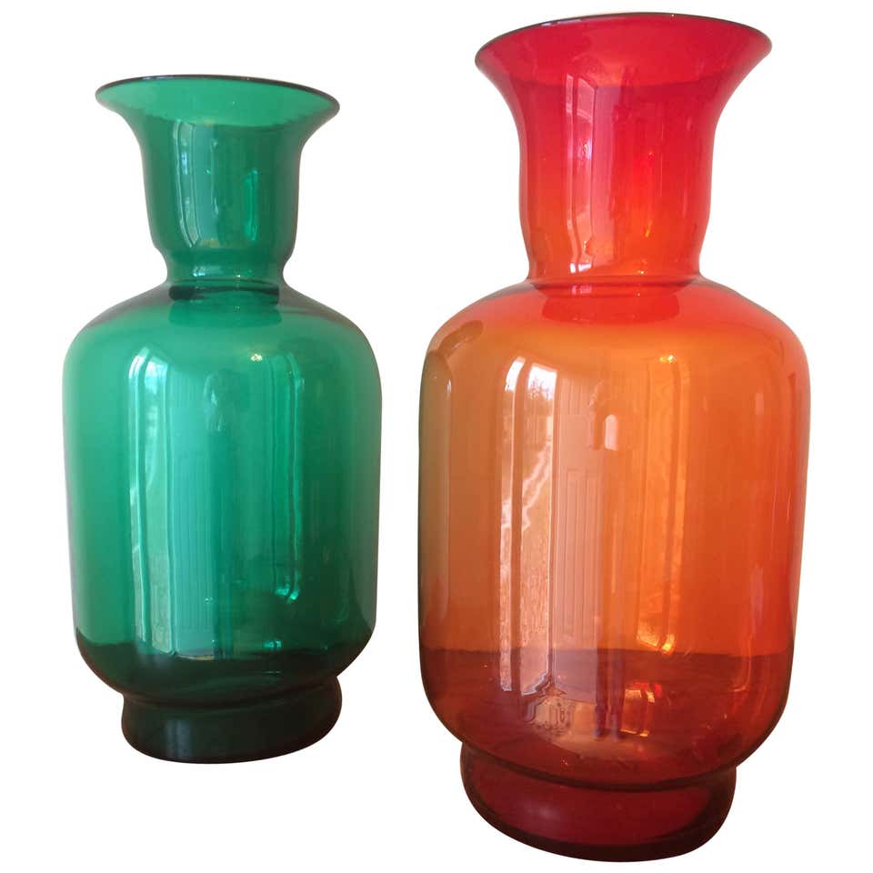 Blenko Rectangular Vase Blenko Vases and Vessels - 43 For Sale at 1stdibs