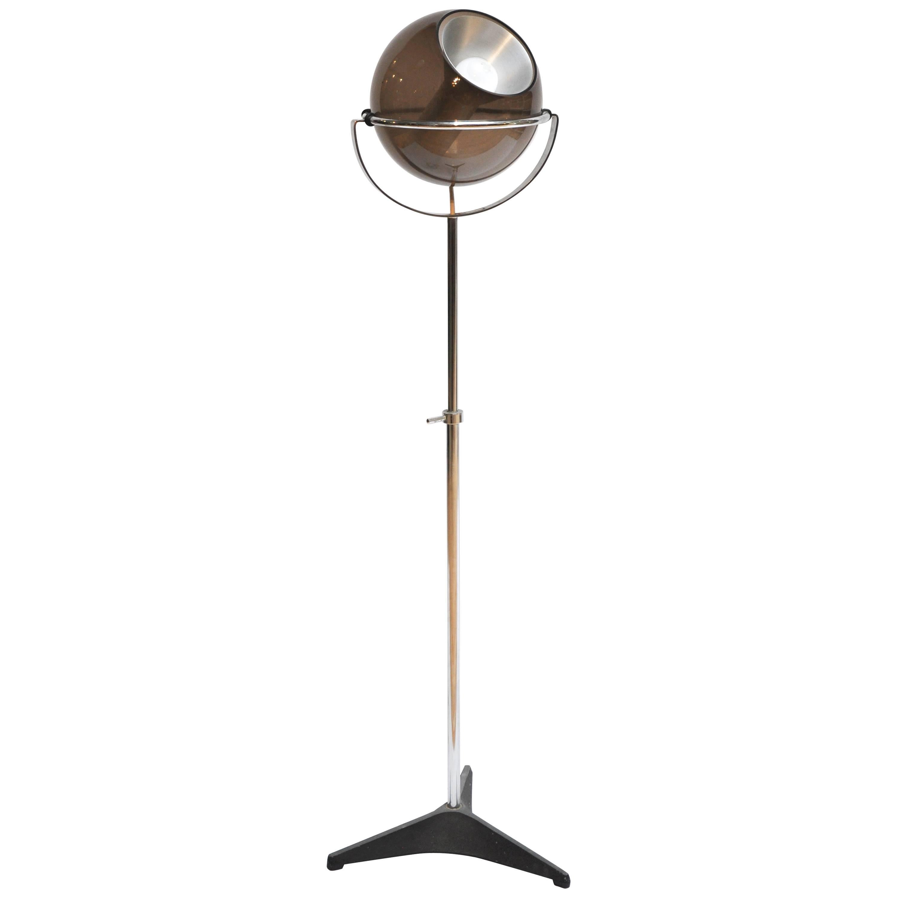 1960s Adjustable Globe Floor Lamp by Frank Ligtelijn for RAAK