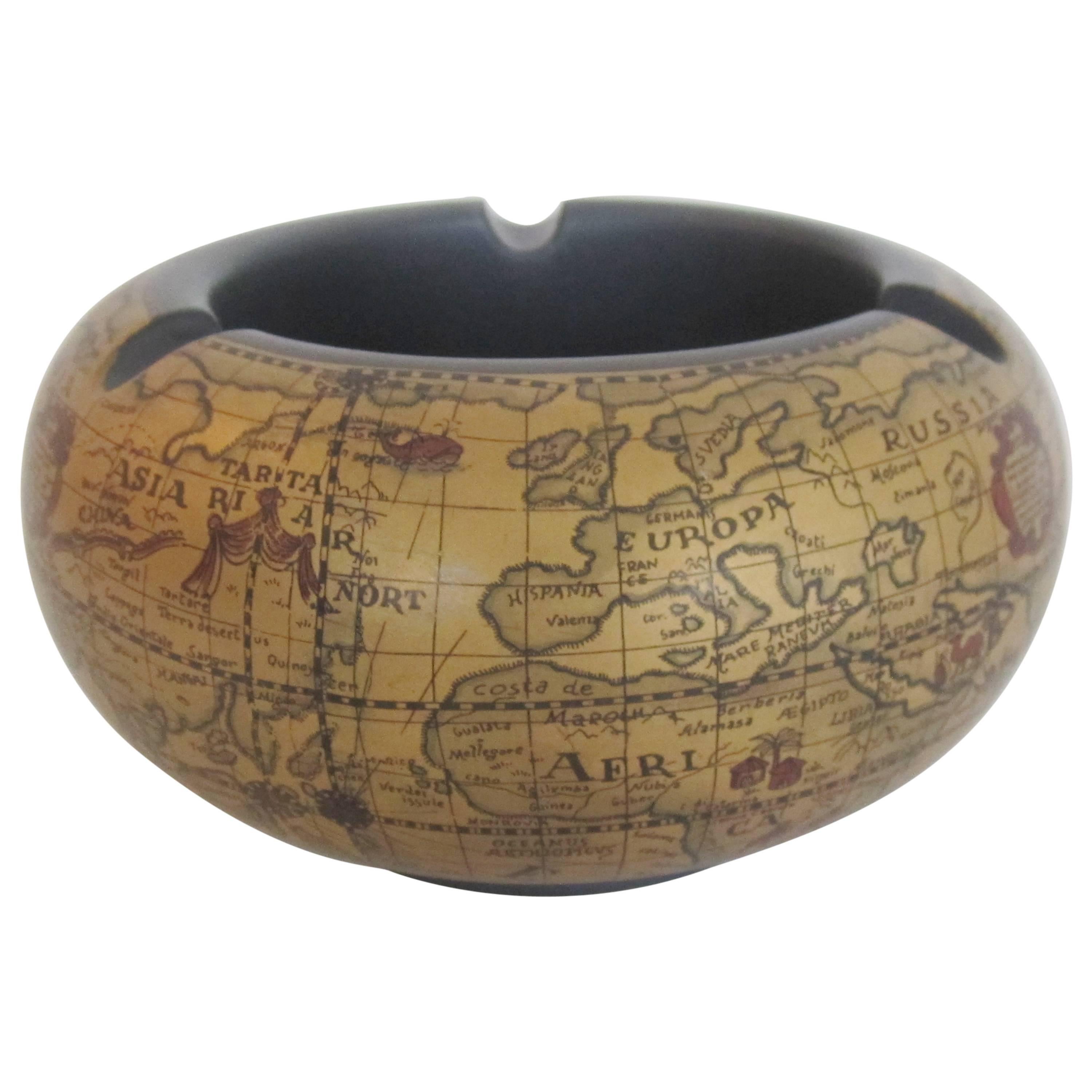 World Globe Ashtray or Bowl from Italy
