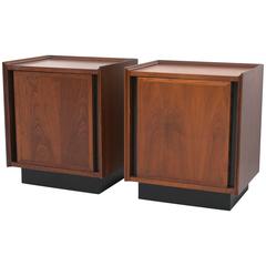 Pair of Walnut Milo Baughman for Dillingham Nightstands