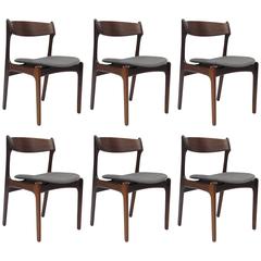 Erik Buck Danish Rosewood Dining Chairs