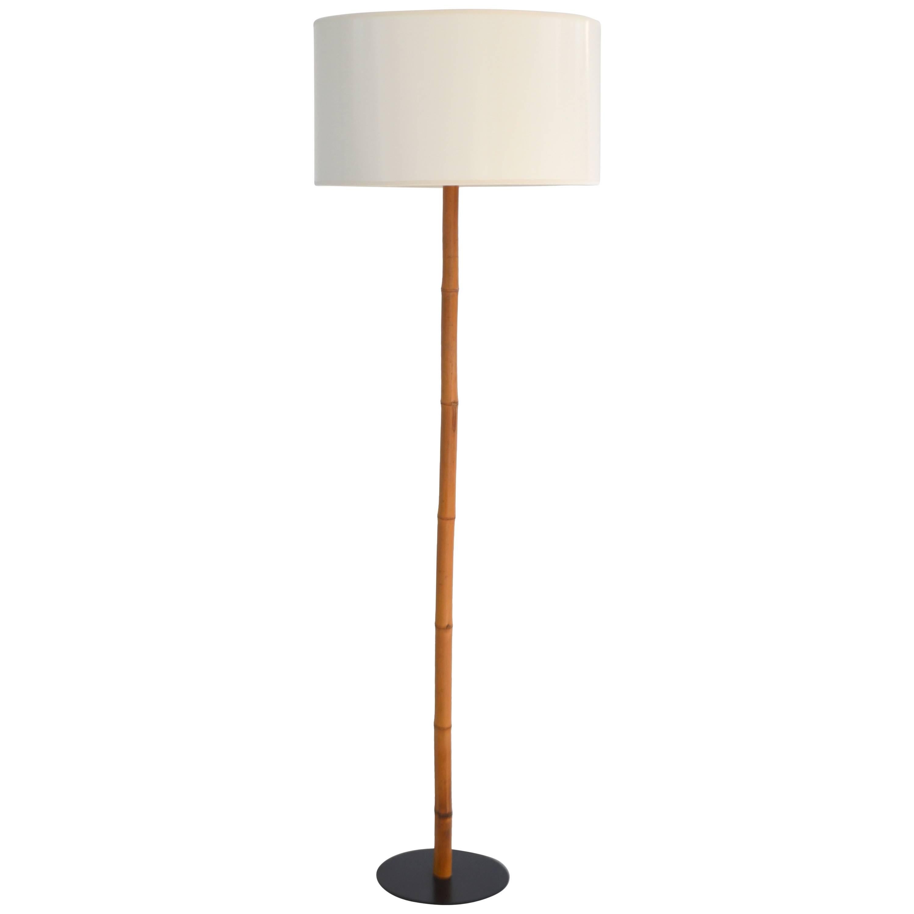 Mid-Century Bamboo Floor Lamp by George Kovacs For Sale