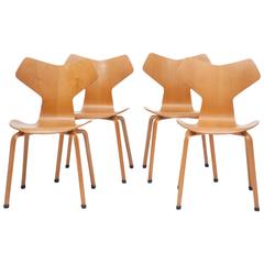Four Arne Jacobsen Grand Prix Chairs