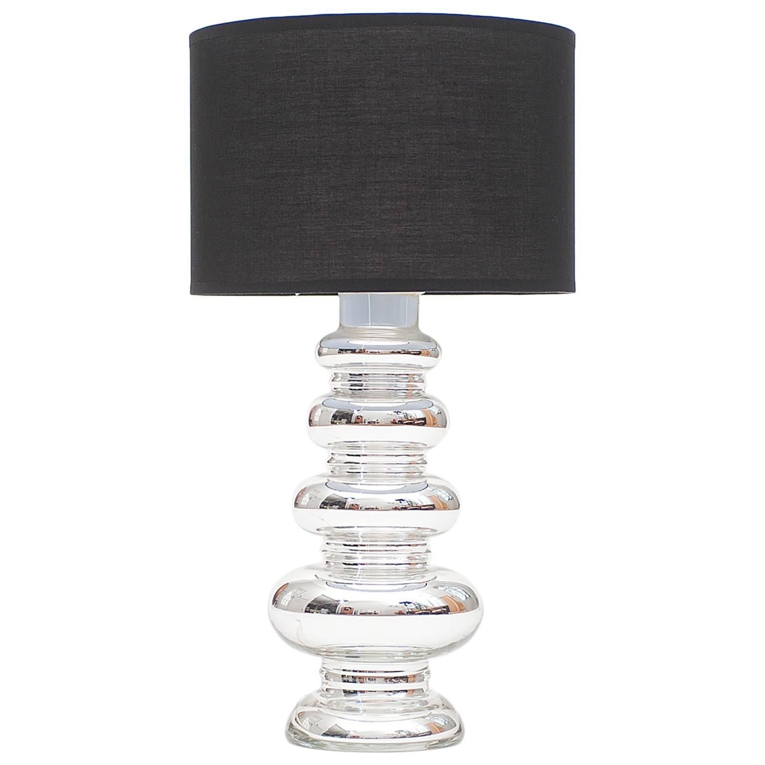 Mirrored Swedish Table Lamp For Sale