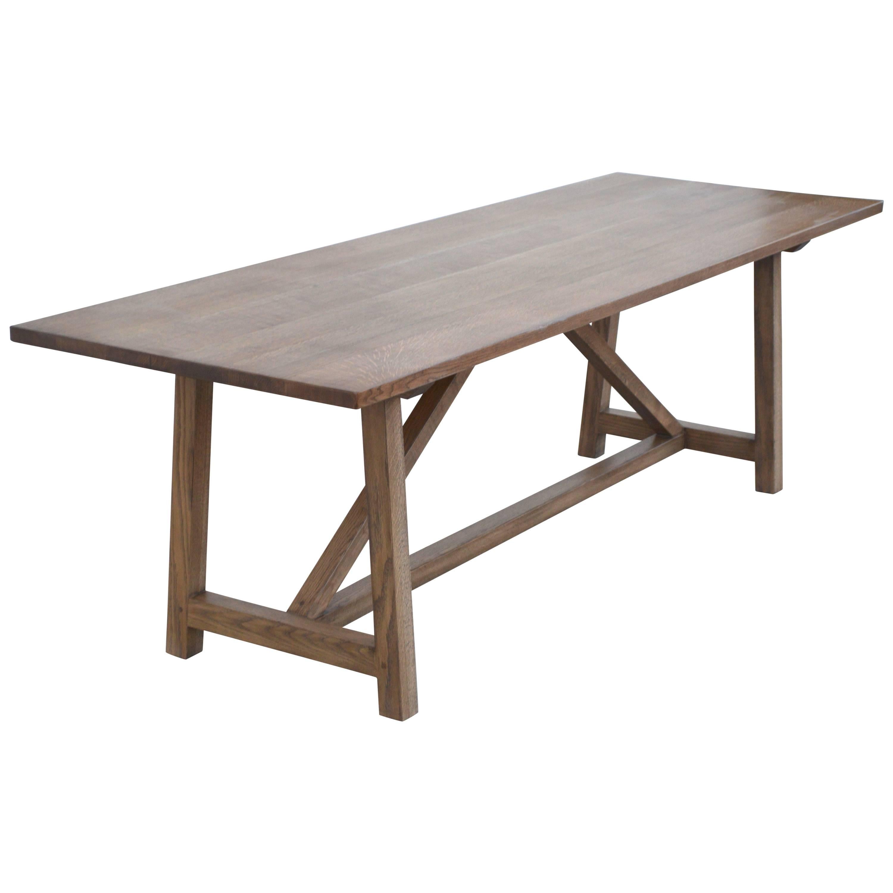 Custom Dining Table in Rift White Oak, Built to Order by Petersen Antiques