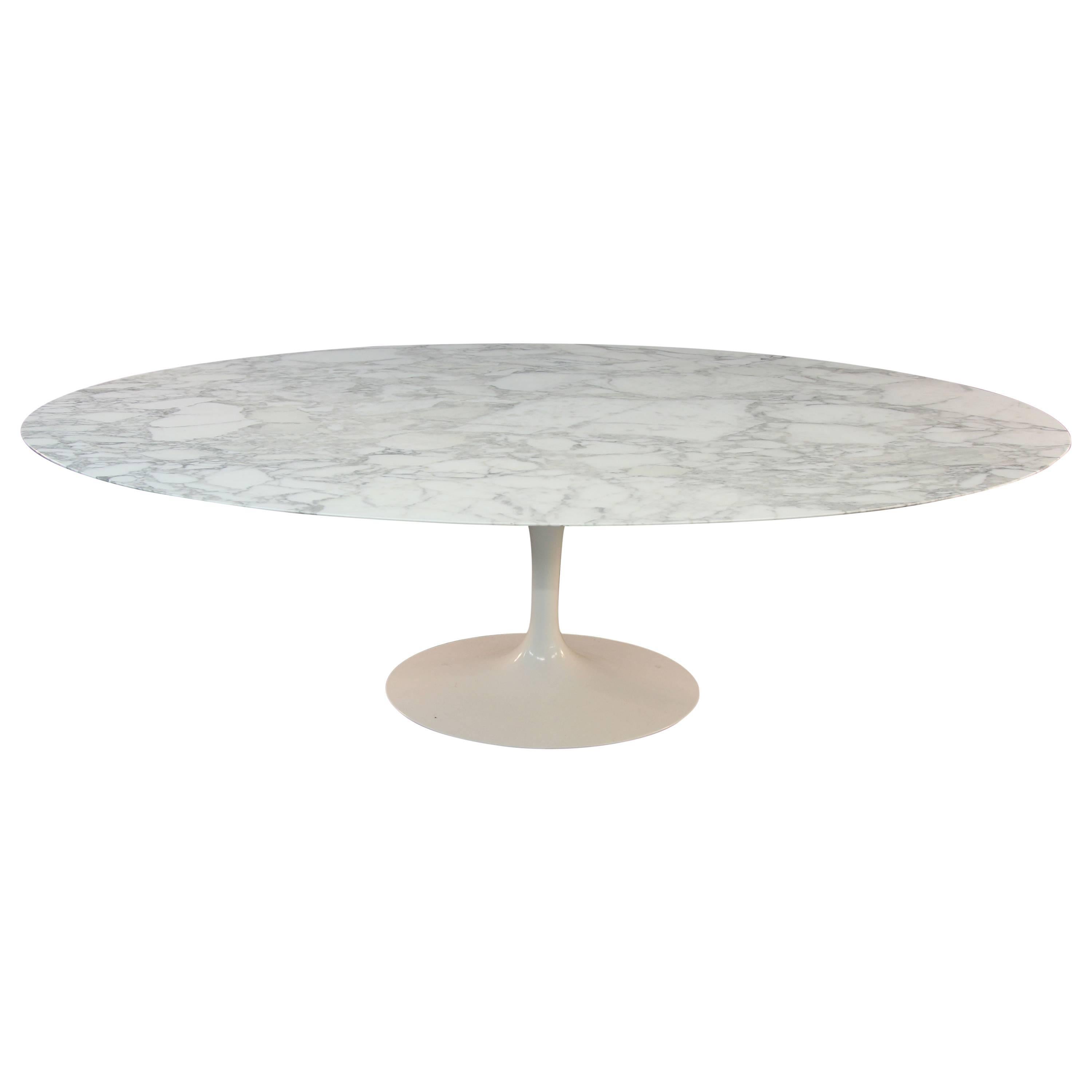Eero Saarinen Marble-Top Oval Dining Table for Knoll