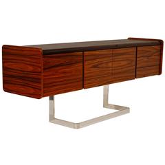 Stunning Rosewood and Chrome Credenza by Ste-Marie and Laurent