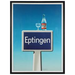 Vintage 1960s Framed Eptigen Lithograph by Herbert Leupin Vintage 1960s Framed Eptigen Lithograph by Herbert Leupin