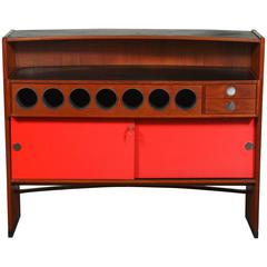 Danish Modern Mid-Century Teak Stand Up Bar by Erik Buck for Drylund