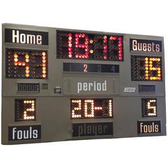 Used Working Large Basketball Scoreboard