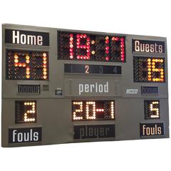 Vintage Working Large Basketball Scoreboard