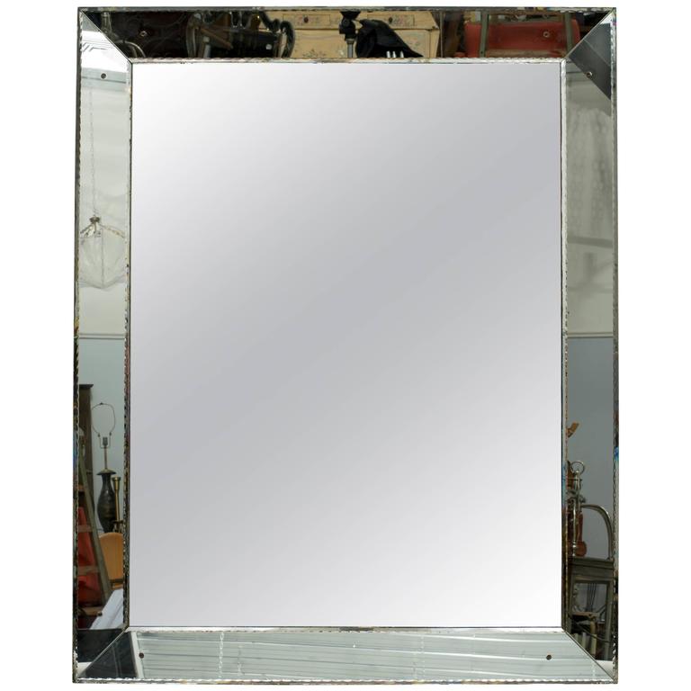 Large Midcentury Style Mirror For Sale at 1stdibs