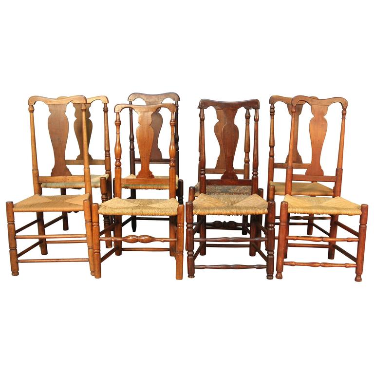 Set of eight Queen Anne chairs,1700–40