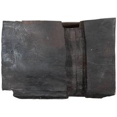 Eric Astoul Large Sculptural Black Ceramic Object or Vase, Untitled 2014