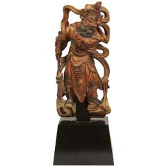 Antique Carved Chinese God