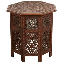 Finely Carved Syrian Octagonal Table