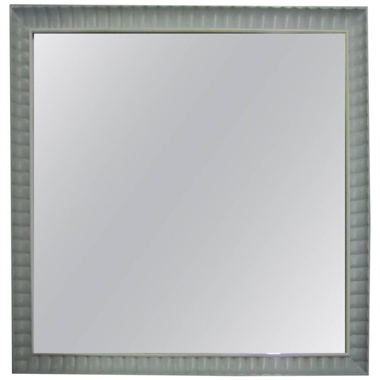 Rare 1940s 'Mandarin' Scalloped Mirror by Kittinger Greek Key Mid