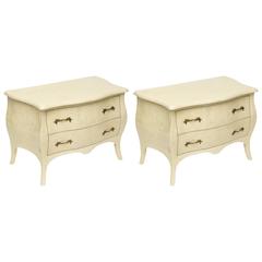 Pair of Tessellated Bone Nightstands by Enriqué Garcel