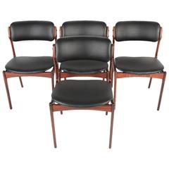 Set of Four Erik Buck Rosewood Dining Chairs