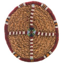 Antique Native American Beaded Disc 9