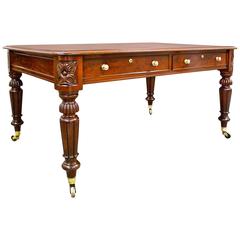 Early Victorian Four-Drawer Partners Writing Table