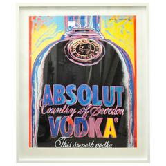 Vintage Large Absolut Lithograph 1985 After Andy Warhol