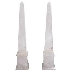 Massive Pair of Rock Crystal Obelisks 2