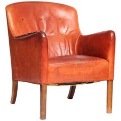 Leather Lounge Chair by Ole Wanscher 6