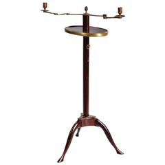 Charming and Quirky English Two-Light Candle Stand